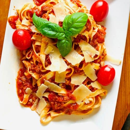 Taglialette mit Bolognese Sauce