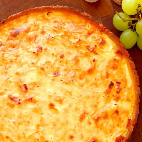 Zwiebelkuchen mit Brotteig
