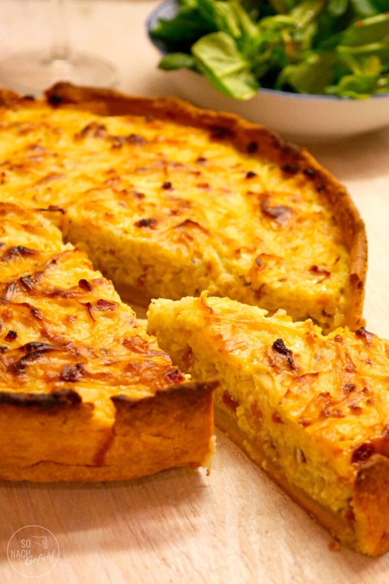 Zwiebelkuchen mit Mürbeteig