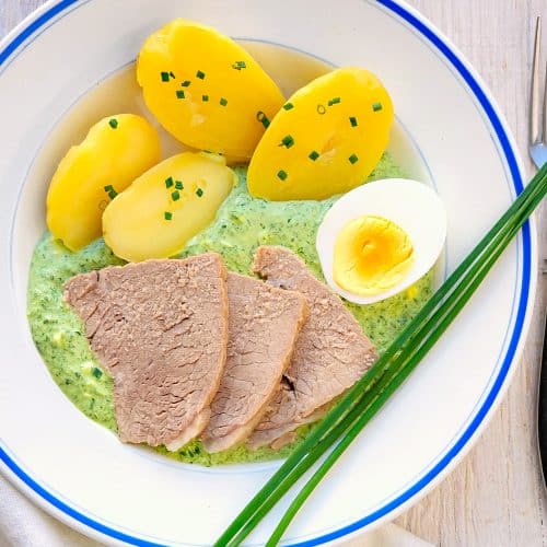 Kalbstafelspitz mit Frankfurter Grüner Soße