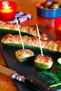 Gefüllte Zucchini mit Thunfisch
