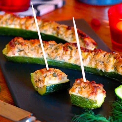 Gefüllte Zucchini mit Thunfisch