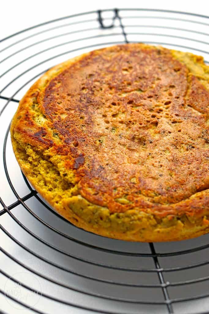 Kichererbsen-Pfannkuchen für Croutons