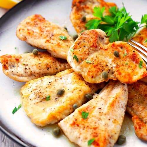 Hähnchenschnitzel in Zitronensauce