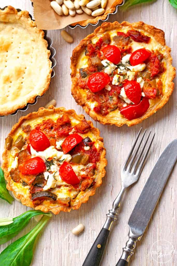 Mini Quiches mit Ratatouillefüllung