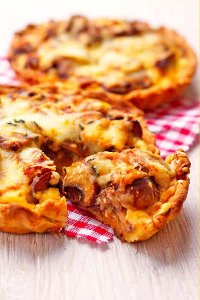 Mini Quiches mit Pilzfüllung