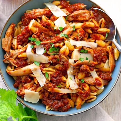 Gnocchetti Sardi mit Hühner-Ragout