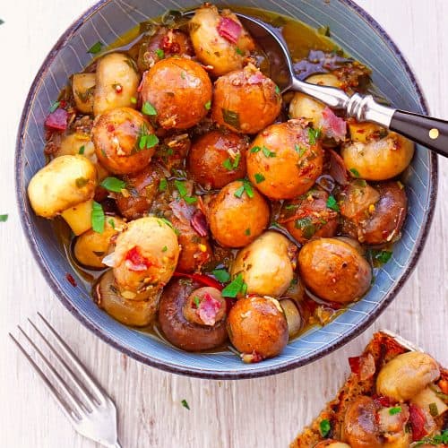 Marinierte Pilze mit Speck