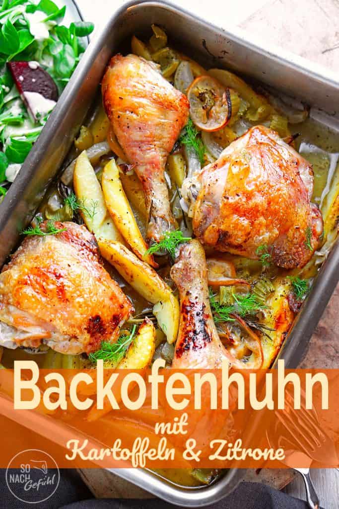 Backofenhuhn mit Fenchel und Kartoffeln
