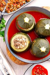 Kabak Dolması – Gefüllte runde Zucchini