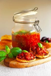 Tomaten-Basilikum Kompott