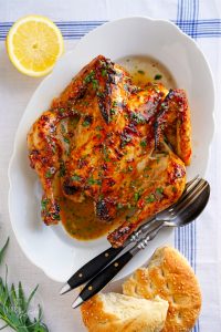 Grillhähnchen mit Zitronenkruste