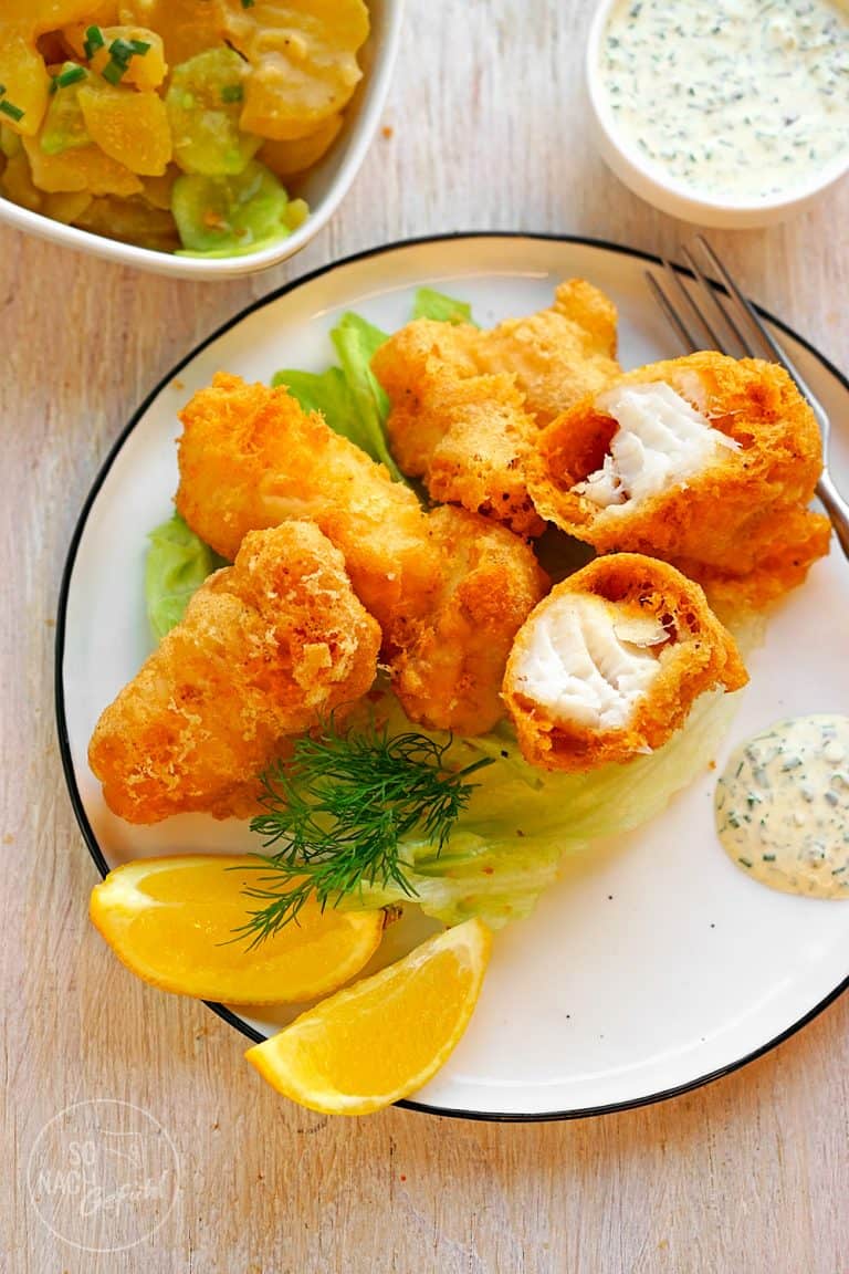 Backfisch mit krossem Bier-Wodka-Backteig