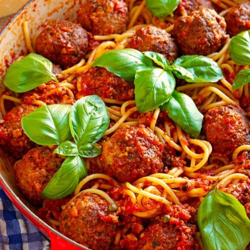 Marinara Meatballs mit Spaghetti