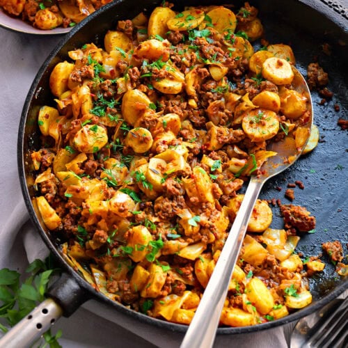 Spitzkohl-Hackfleisch-Pfanne