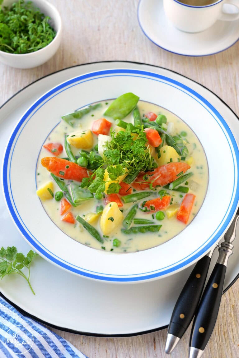 Schnüsch mit Frühlingsgemüse