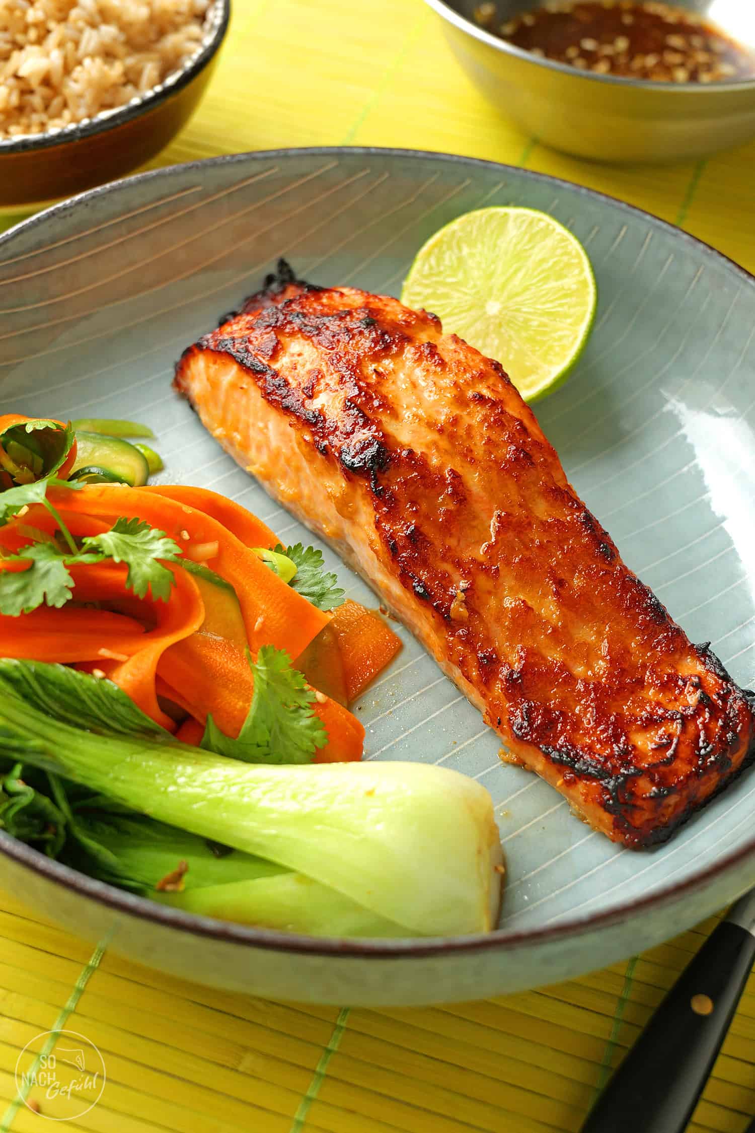 Lachs mit Miso-Kruste