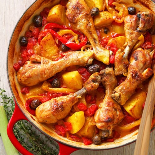 Huhn nach Baskenart