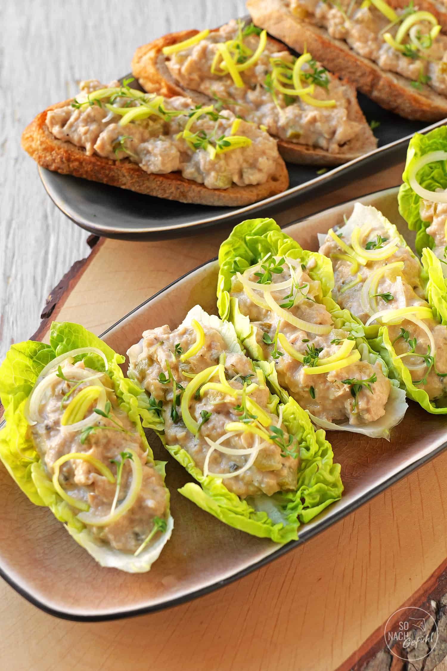 Thunfischcreme angerichtet