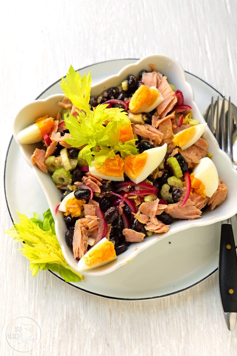 Schwarze Bohnensalat mit Thunfisch