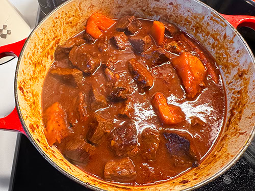 Gulasch nach dem Schmoren